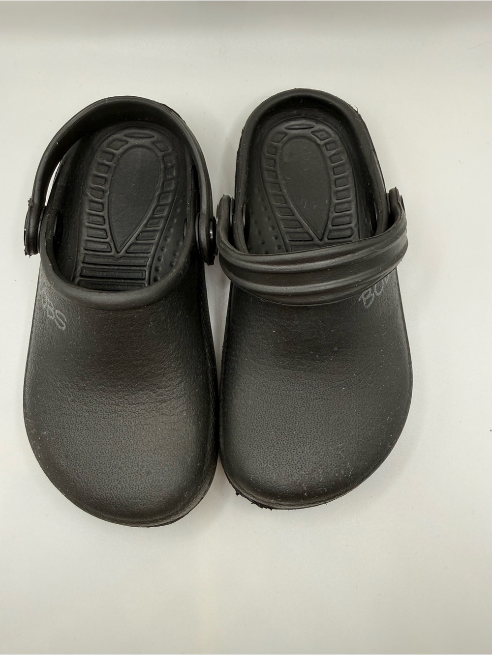 BOBS from Skechers Black Kids Slip-On Clogs with Heel Strap